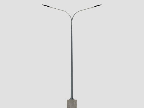 6MT LIGHTING POLE-DOUBLE BENDING ARM 3D 모델