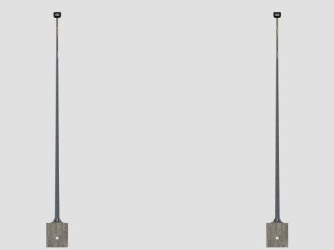 6MT LIGHTING POLE-DOUBLE BENDING ARM 3D 모델