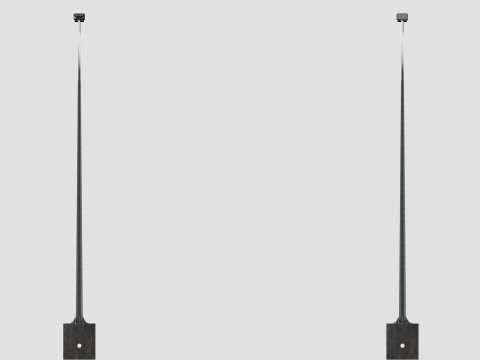 6MT LIGHTING POLE-DOUBLE BENDING ARM 3D 모델