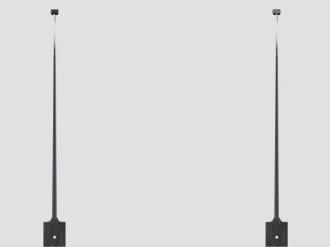 6MT LIGHTING POLE-DOUBLE BENDING ARM 3D Model