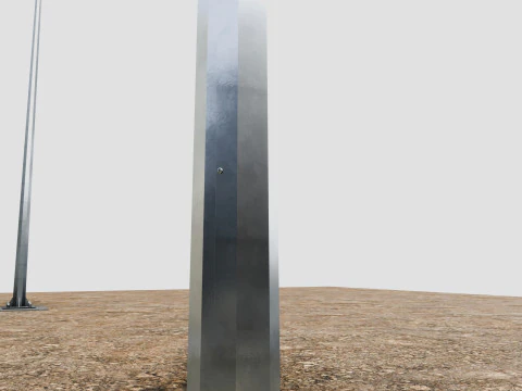 6MT LIGHTING POLE-DOUBLE BENDING ARM 3D Model