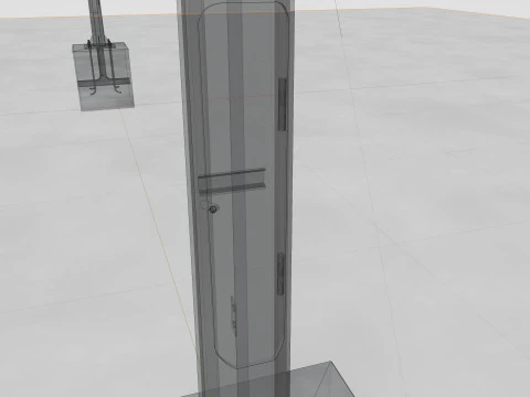 6MT LIGHTING POLE-DOUBLE BENDING ARM 3D Model