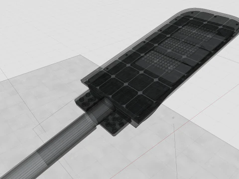 6MT LIGHTING POLE-DOUBLE BENDING ARM 3D Model