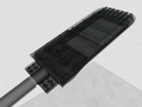 6MT LIGHTING POLE-DOUBLE BENDING ARM 3D Model