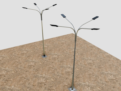 6MT LIGHTING POLE-QUADRUPLE BENDING ARM Modello 3D
