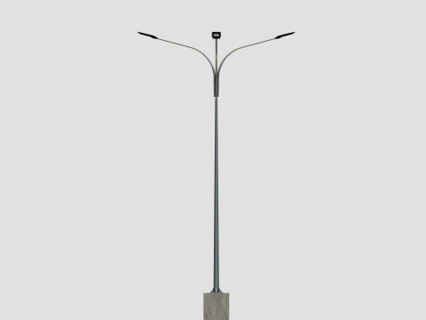 6MT LIGHTING POLE-QUADRUPLE BENDING ARM 3D Model