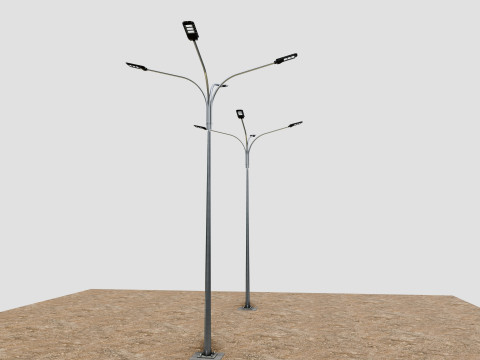 6MT LIGHTING POLE-QUADRUPLE BENDING ARM Modello 3D