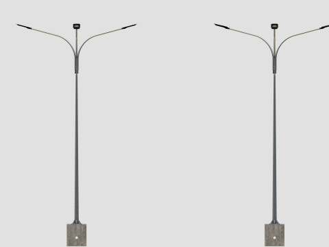 6MT LIGHTING POLE-QUADRUPLE BENDING ARM Modello 3D