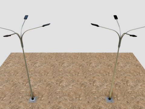 6MT LIGHTING POLE-QUADRUPLE BENDING ARM Modello 3D