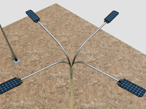6MT LIGHTING POLE-QUADRUPLE BENDING ARM Modello 3D