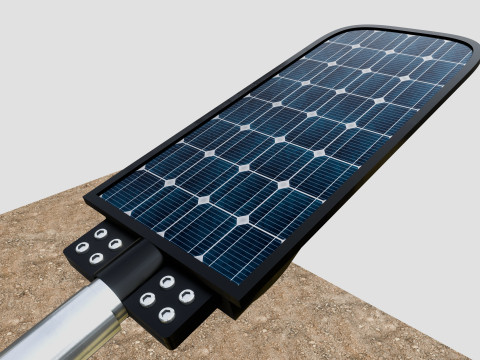6MT LIGHTING POLE-QUADRUPLE BENDING ARM Modello 3D