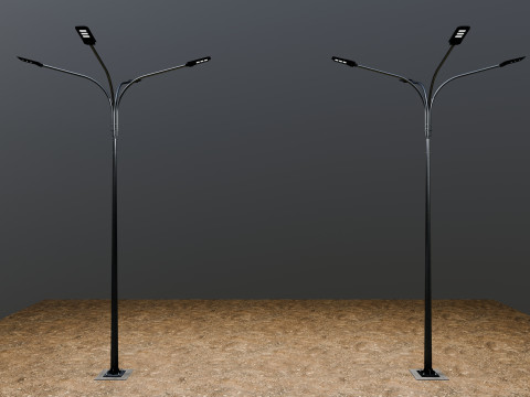 6MT LIGHTING POLE-QUADRUPLE BENDING ARM Modello 3D
