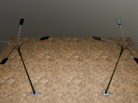 6MT LIGHTING POLE-QUADRUPLE BENDING ARM Modello 3D