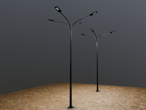6MT LIGHTING POLE-QUADRUPLE BENDING ARM Modello 3D