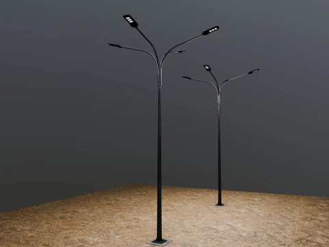 6MT LIGHTING POLE-QUADRUPLE BENDING ARM 3D Model
