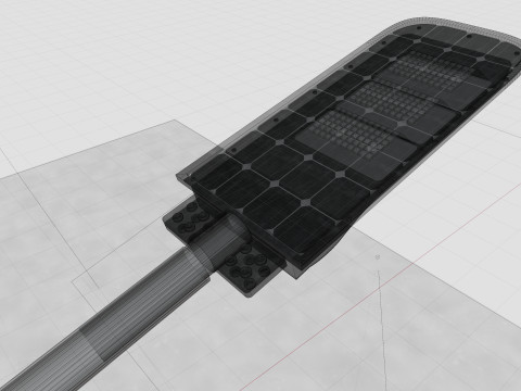 6MT LIGHTING POLE-QUADRUPLE BENDING ARM Modello 3D