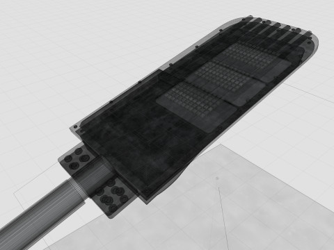 6MT LIGHTING POLE-QUADRUPLE BENDING ARM Modello 3D