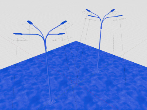 6MT LIGHTING POLE-QUADRUPLE BENDING ARM Modello 3D