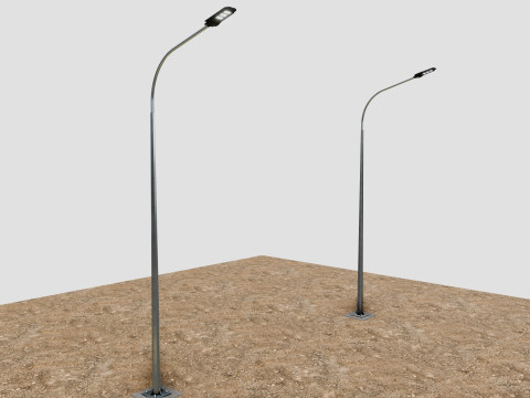 6MT LIGHTING POLE-SINGLE BENDING ARM 3Dモデル