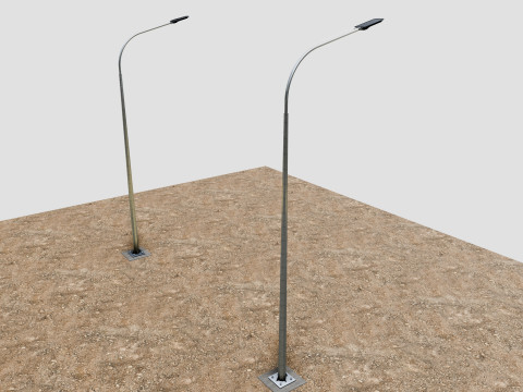 6MT LIGHTING POLE-SINGLE BENDING ARM 3D मॉडल