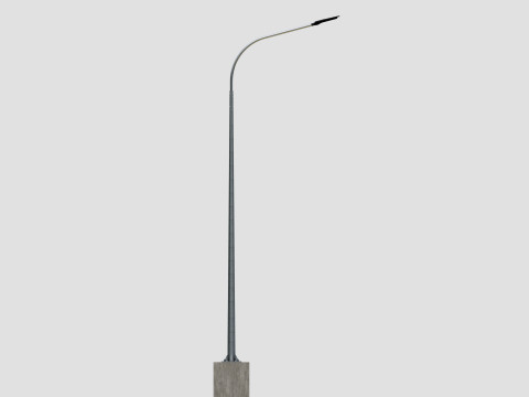 6MT LIGHTING POLE-SINGLE BENDING ARM 3D मॉडल