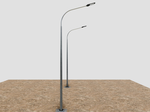 6MT LIGHTING POLE-SINGLE BENDING ARM 3D मॉडल