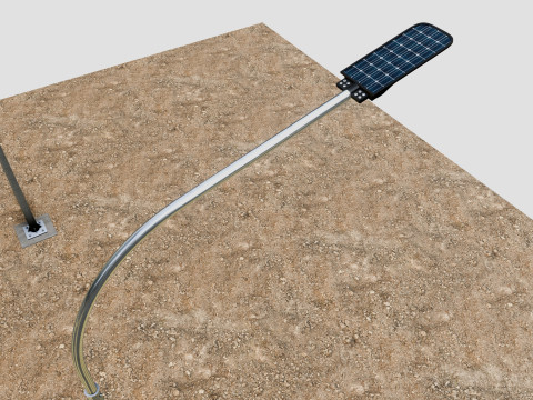 6MT LIGHTING POLE-SINGLE BENDING ARM 3D मॉडल