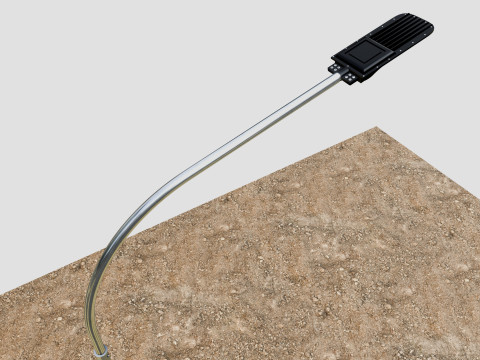 6MT LIGHTING POLE-SINGLE BENDING ARM 3D मॉडल