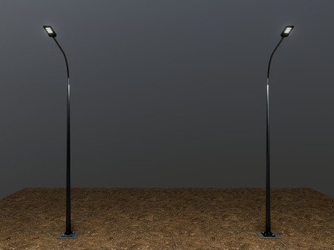 6MT LIGHTING POLE-SINGLE BENDING ARM 3D मॉडल