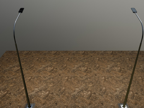 6MT LIGHTING POLE-SINGLE BENDING ARM 3D मॉडल
