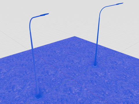 6MT LIGHTING POLE-SINGLE BENDING ARM 3D मॉडल