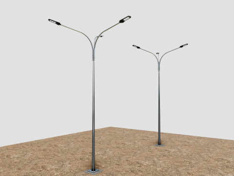 6MT LIGHTING POLE-TRIPLE BENDING ARM 3Dモデル