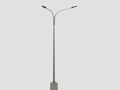 6MT LIGHTING POLE-TRIPLE BENDING ARM 3D 모델