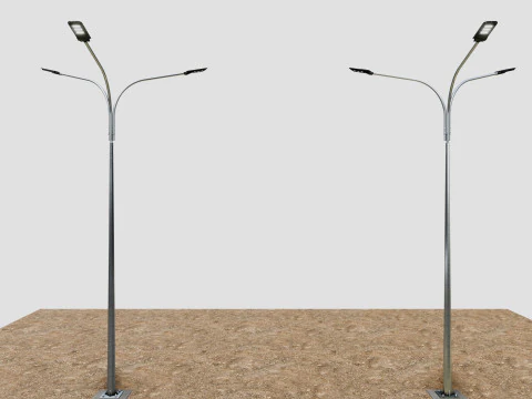 6MT LIGHTING POLE-TRIPLE BENDING ARM 3D Model