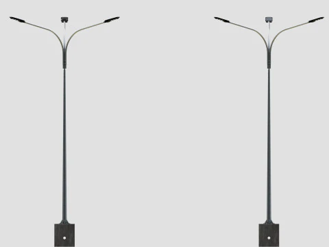 6MT LIGHTING POLE-TRIPLE BENDING ARM 3D Model