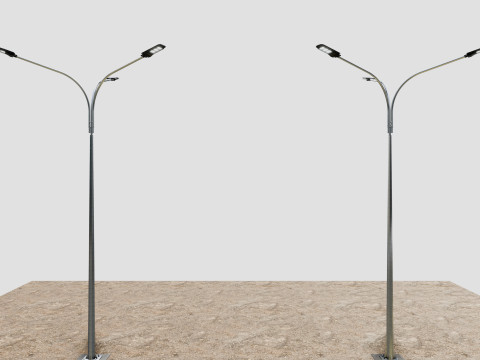 6MT LIGHTING POLE-TRIPLE BENDING ARM 3D 모델