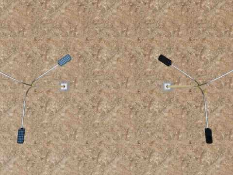 6MT LIGHTING POLE-TRIPLE BENDING ARM 3D 모델