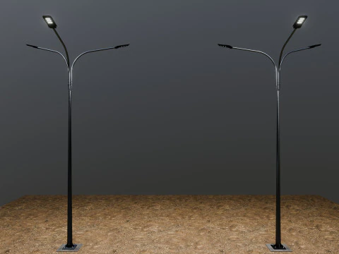 6MT LIGHTING POLE-TRIPLE BENDING ARM 3D Model