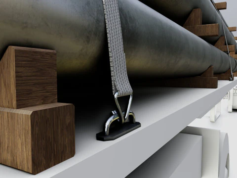CARGO MODELS FOR TRUCK TRAILER-Pipes Type-1 3D Model