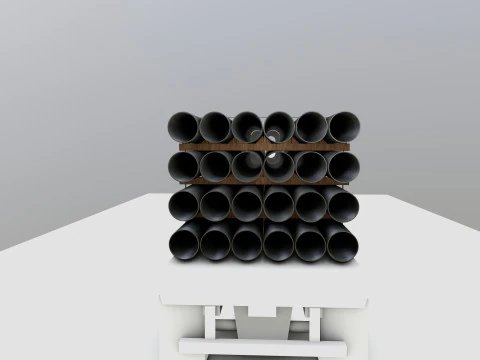 MODELOS DE CARGA PARA REBOQUE DE CAMINH&Atilde;O-Tubos Tipo-2 Modelo 3D