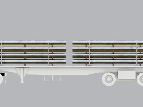 MODELOS DE CARGA PARA REBOQUE DE CAMINH&Atilde;O-Tubos Tipo-2 Modelo 3D