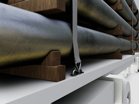 MODELOS DE CARGA PARA REBOQUE DE CAMINH&Atilde;O-Tubos Tipo-2 Modelo 3D