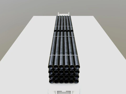 MODELOS DE CARGA PARA REBOQUE DE CAMINH&Atilde;O-Tubos Tipo-2 Modelo 3D