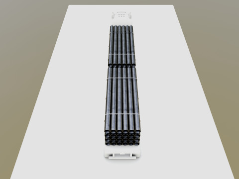CARGO MODELS FOR TRUCK TRAILER-Pipes Type-2 3D Model