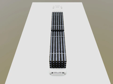 MODELOS DE CARGA PARA REBOQUE DE CAMINH&Atilde;O-Tubos Tipo-2 Modelo 3D