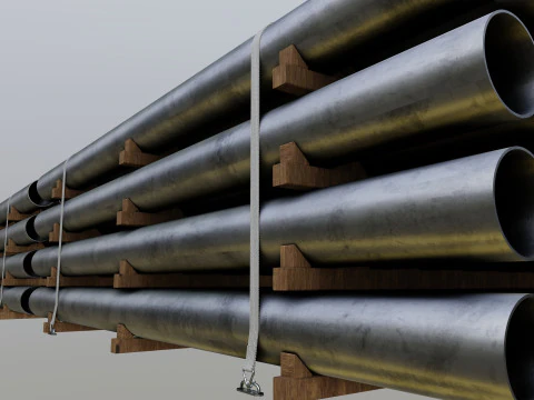 MODELOS DE CARGA PARA REBOQUE DE CAMINH&Atilde;O-Tubos Tipo-2 Modelo 3D