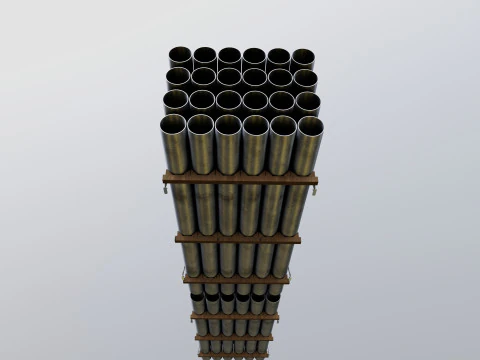 MODELOS DE CARGA PARA REBOQUE DE CAMINH&Atilde;O-Tubos Tipo-2 Modelo 3D