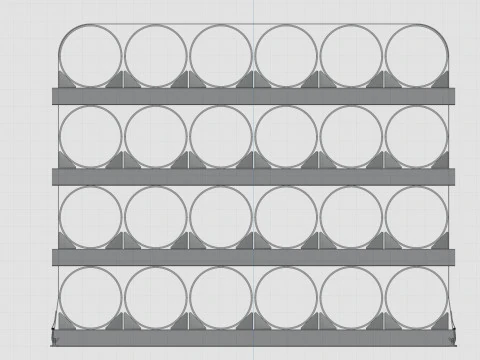 MODELOS DE CARGA PARA REBOQUE DE CAMINH&Atilde;O-Tubos Tipo-2 Modelo 3D