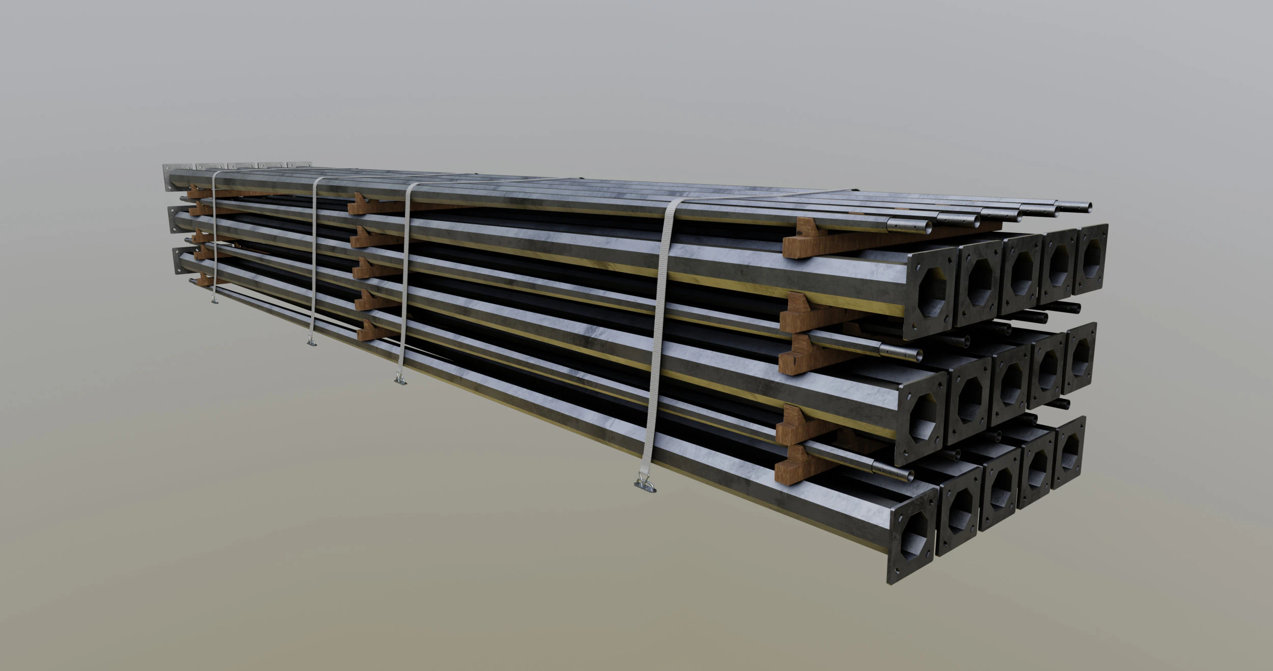 CARGO MODELS FOR TRUCK TRAILER-Polygon Pole Type-1 3D Model .c4d .max .obj .3ds .fbx .stl .blend 