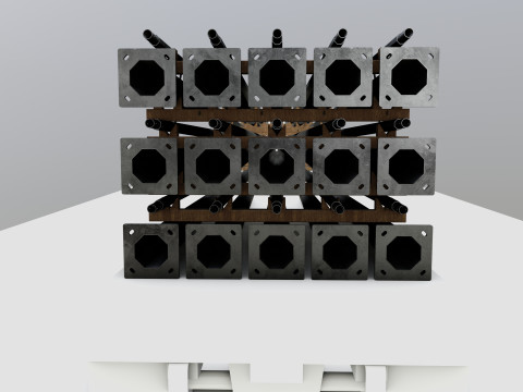 CARGO MODELS FOR TRUCK TRAILER-Polygon Pole Type-1 3D Model